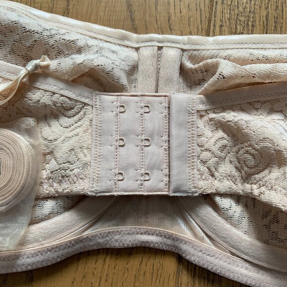 Wacoal Halo Lace Strapless Underwire Bra Nude Sand Size 36DD - Picture 10 of 11